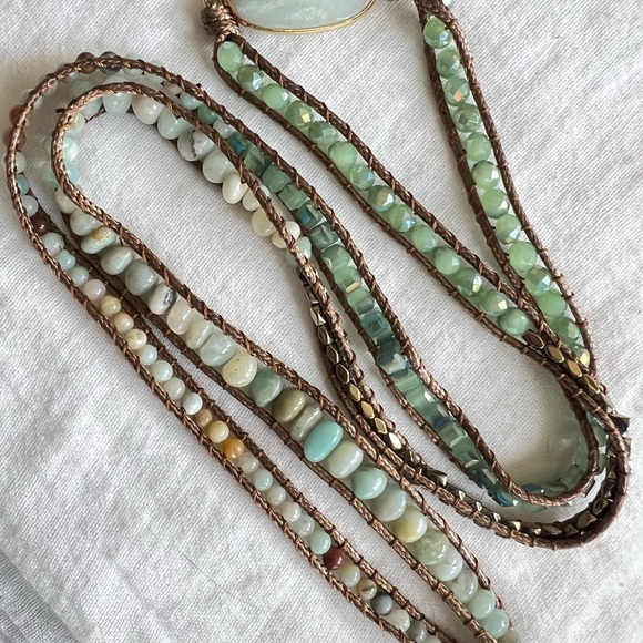 Peace Stone AMAZONITE Wrap Bracelet Adjustable - Picture 10 of 12